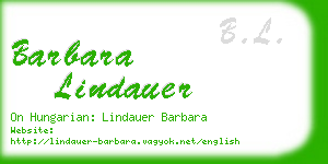 barbara lindauer business card